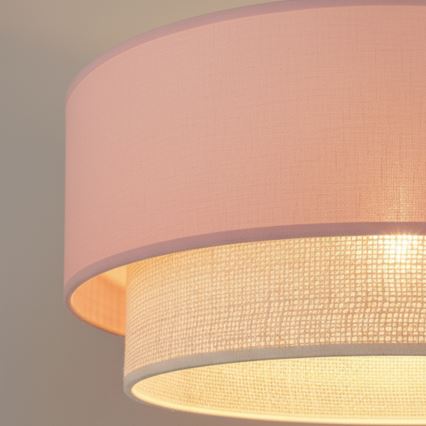 Brilagi - LED prisadený luster BOHO BOBO 1xE27/60W/230V priemer 40 cm ružová/krémová