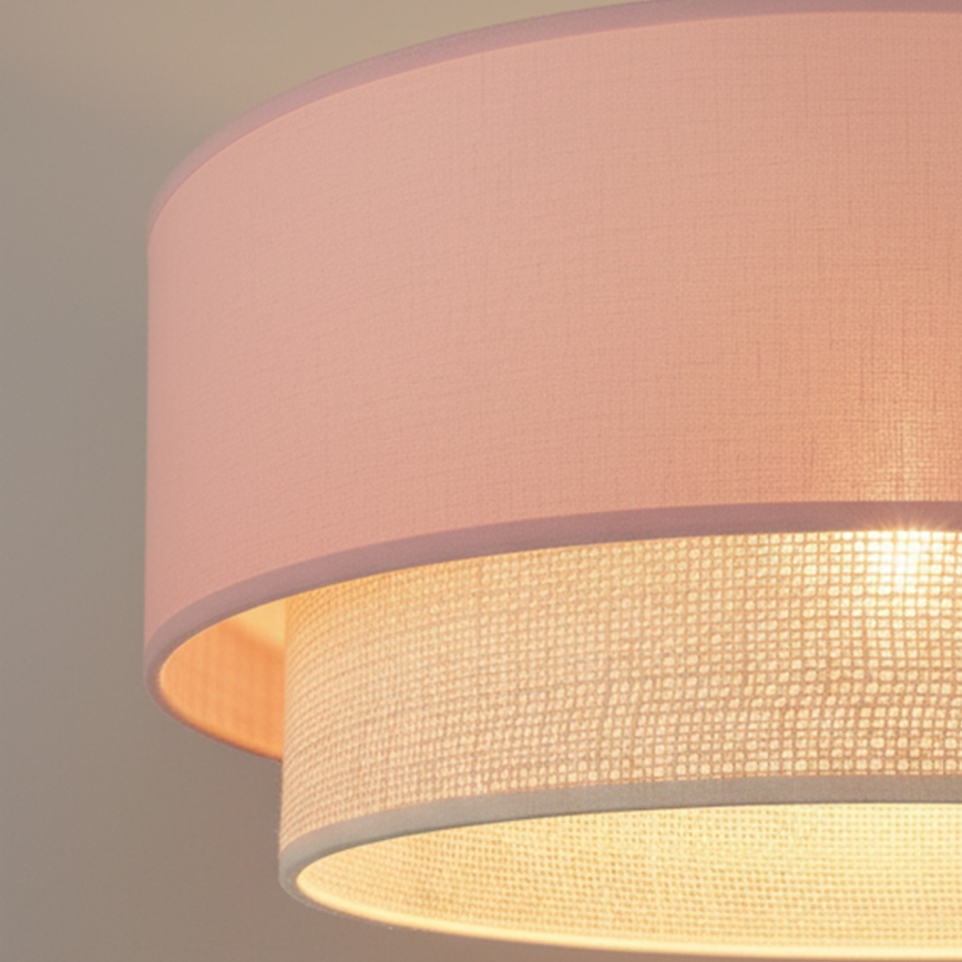 Brilagi - LED prisadený luster BOHO BOBO 1xE27/60W/230V priemer 40 cm ružová/krémová