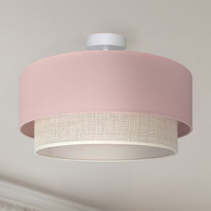 Brilagi - LED prisadený luster BOHO BOBO 1xE27/60W/230V priemer 40 cm ružová/krémová