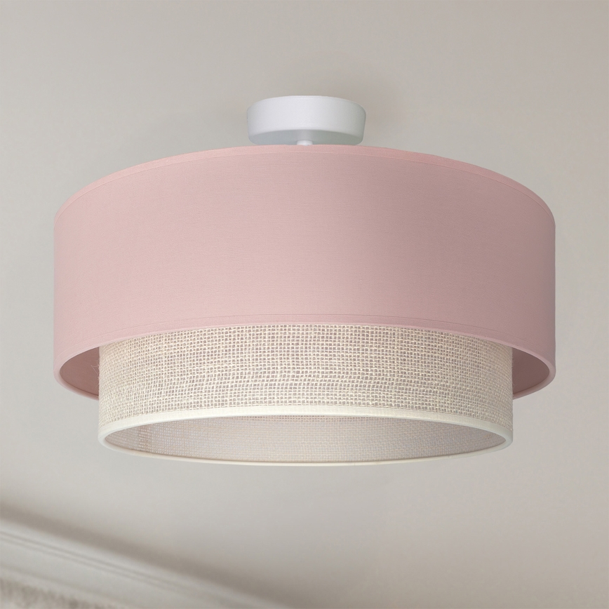 Brilagi - LED prisadený luster BOHO BOBO 1xE27/60W/230V priemer 40 cm ružová/krémová