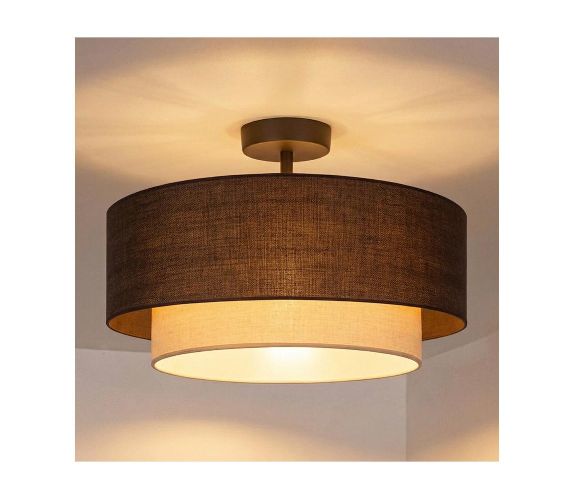 Brilagi - LED prisadený luster BOHO ECO 1xE27/10W/230V pr. 40 cm hnedá/krémová 8590828052388
