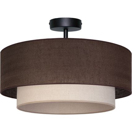 Brilagi - LED prisadený luster BOHO ECO 1xE27/10W/230V pr. 40 cm hnedá/krémová