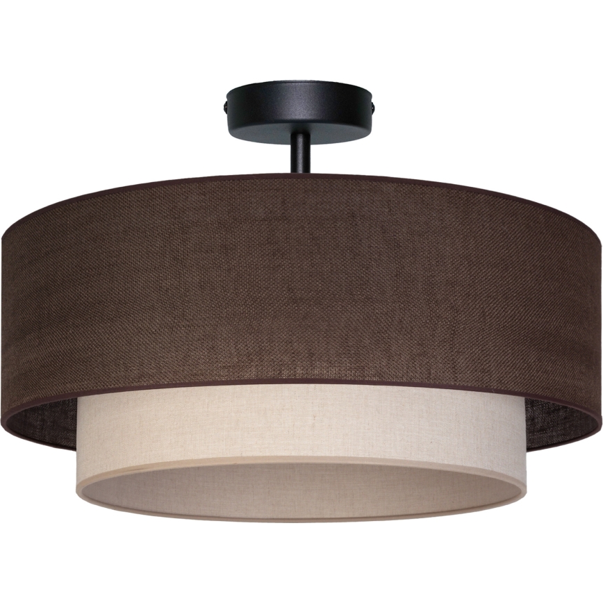 Brilagi - LED prisadený luster BOHO ECO 1xE27/10W/230V pr. 40 cm hnedá/krémová