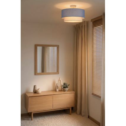 Brilagi - LED prisadený luster BOHO ECO 1xE27/10W/230V priemer 40 cm modrá/krémová