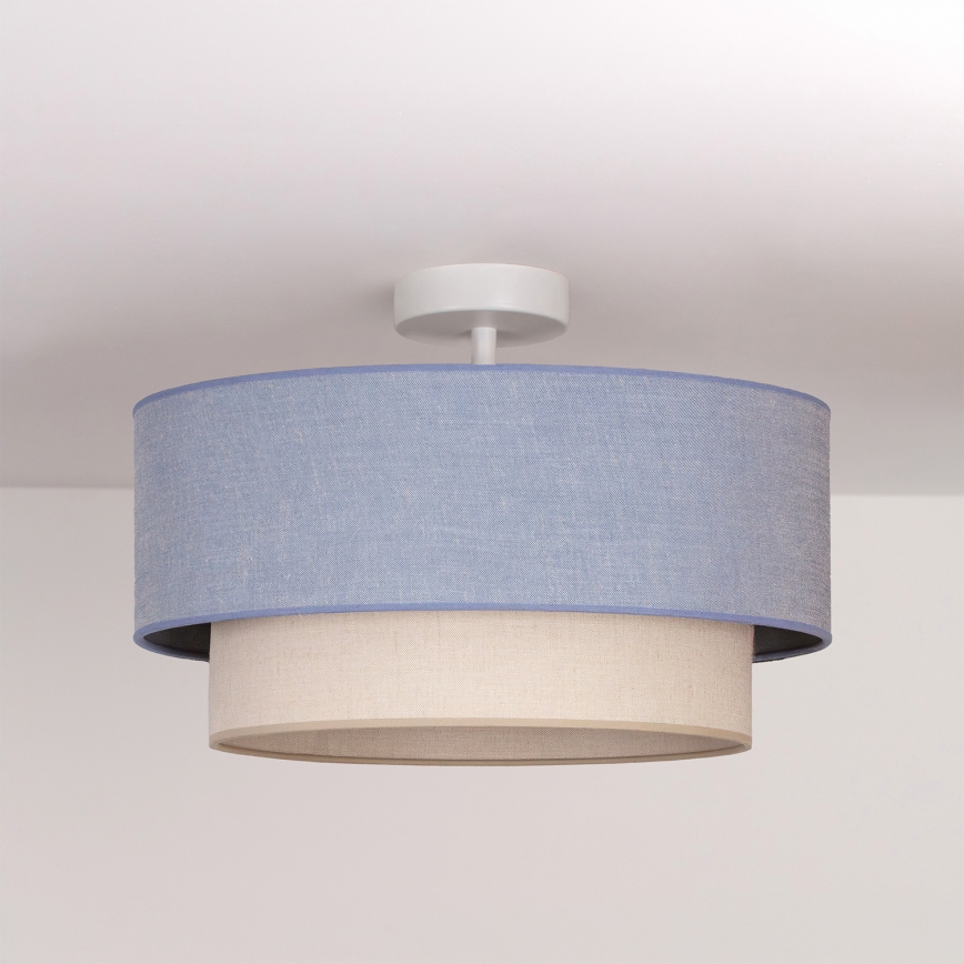 Brilagi - LED prisadený luster BOHO ECO 1xE27/10W/230V priemer 40 cm modrá/krémová