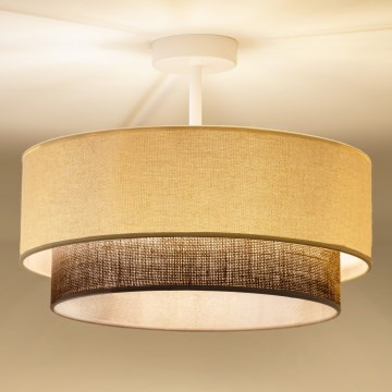 Brilagi - LED prisadený luster BOHO STYLE 1xE27/15W/230V priemer 40 cm krémová/hnedá