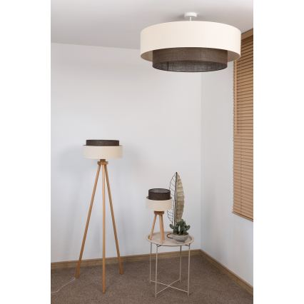 Brilagi - LED prisadený luster BOHO STYLE 3×E27/15W/230V, priemer 80 cm, krémová/hnedá