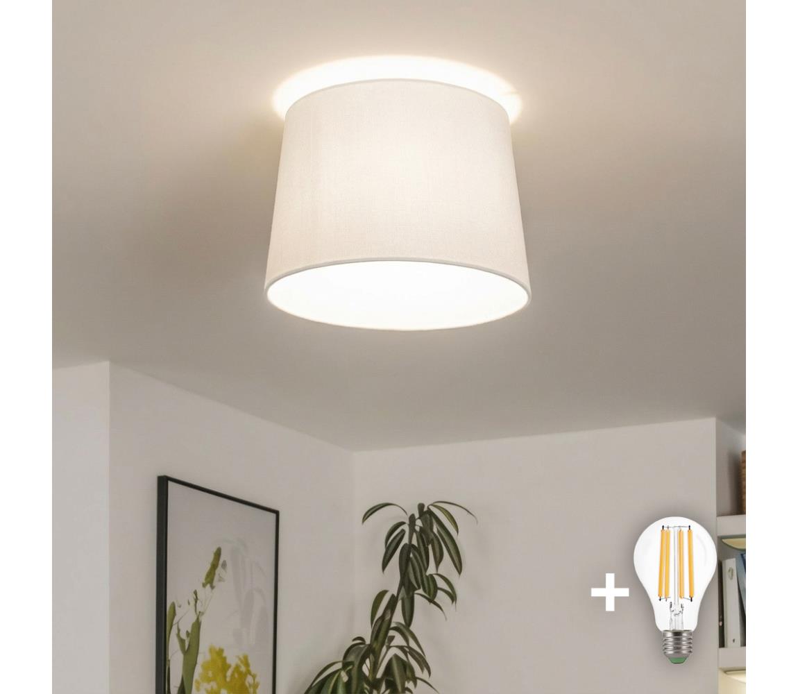 Brilagi - LED Prisadený luster CERIA 1xE27/40W/230V pr. 30 cm biela BG3991+EG781035
