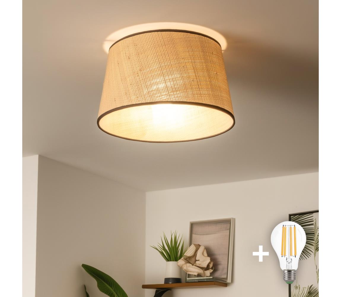 Brilagi - LED prisadený luster CERIA 1xE27/40W/230V pr. 35 cm béžová BG3988+EG781083