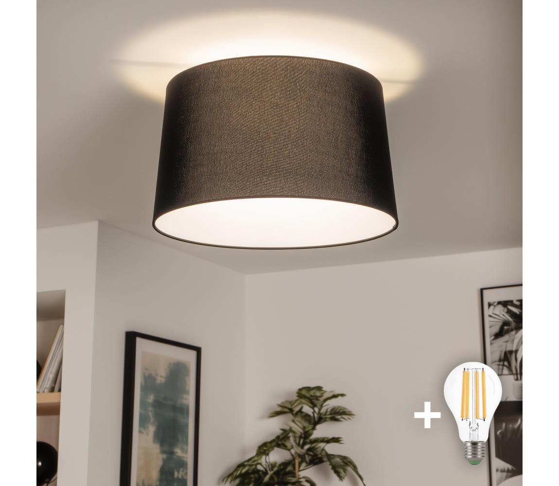 Brilagi - LED Prisadený luster CERIA 1xE27/40W/230V pr. 45 cm čierna BG3988+EG781044
