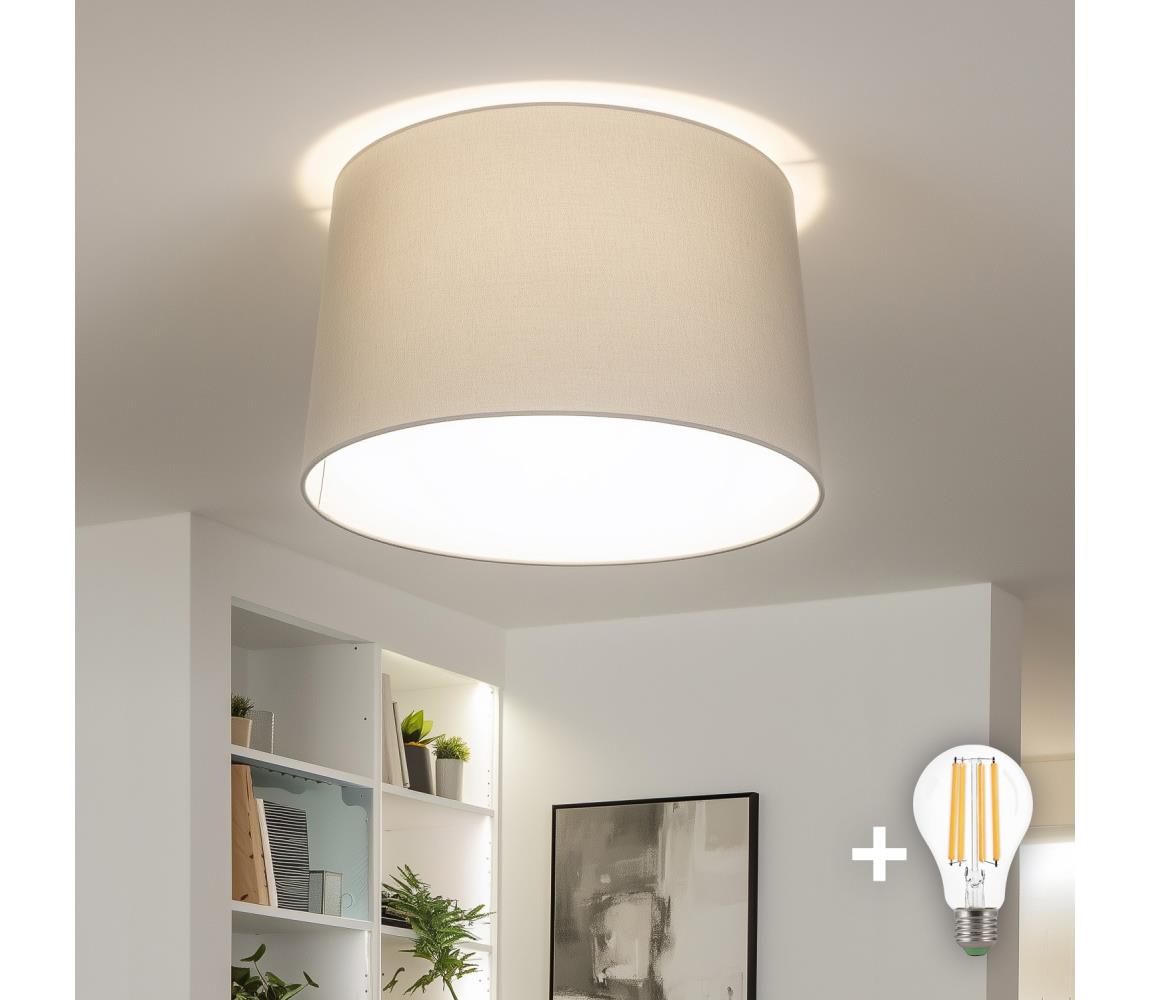 Brilagi - LED Prisadený luster CERIA 1xE27/40W/230V pr. 45 cm šedá BG3988+EG781042