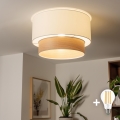 Brilagi - LED prisadený luster CERIA 1xE27/40W/230V pr. 50 cm biela/bežová