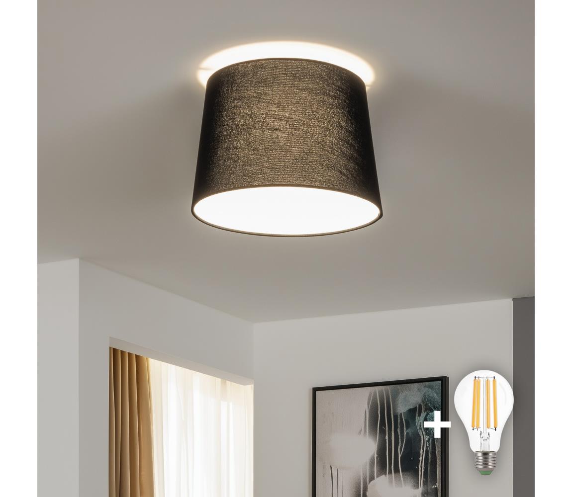 Brilagi - LED Prisadený luster CERIA 1xE27/40W/230V priemer 30 cm čierna BG3991+EG781038