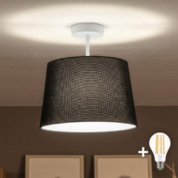 Brilagi - LED prisadený luster CERIA 1xE27/60W/230V pr. 30 cm biela/čierna