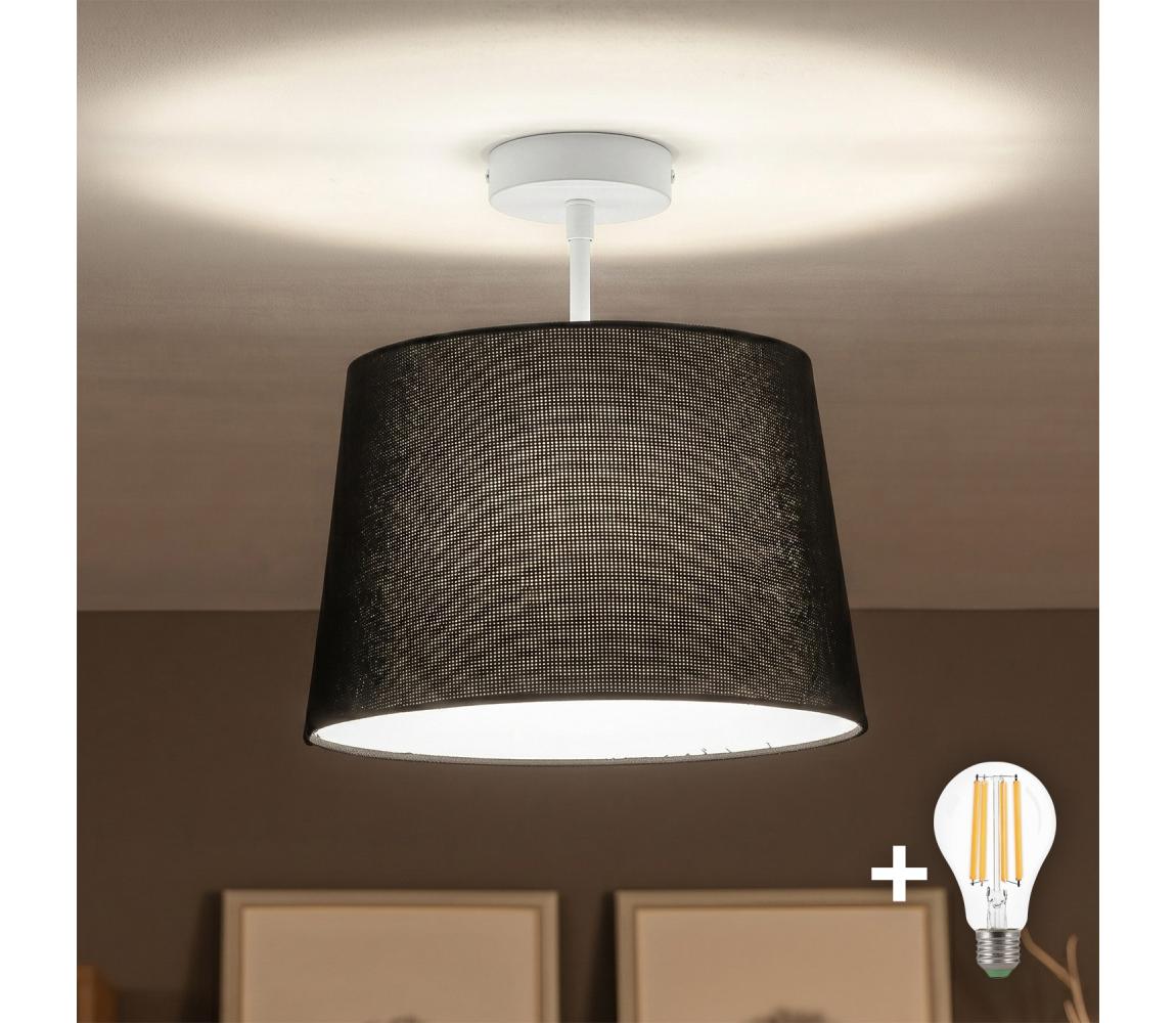 Brilagi - LED prisadený luster CERIA 1xE27/60W/230V pr. 30 cm biela/čierna BG3992+EG781038