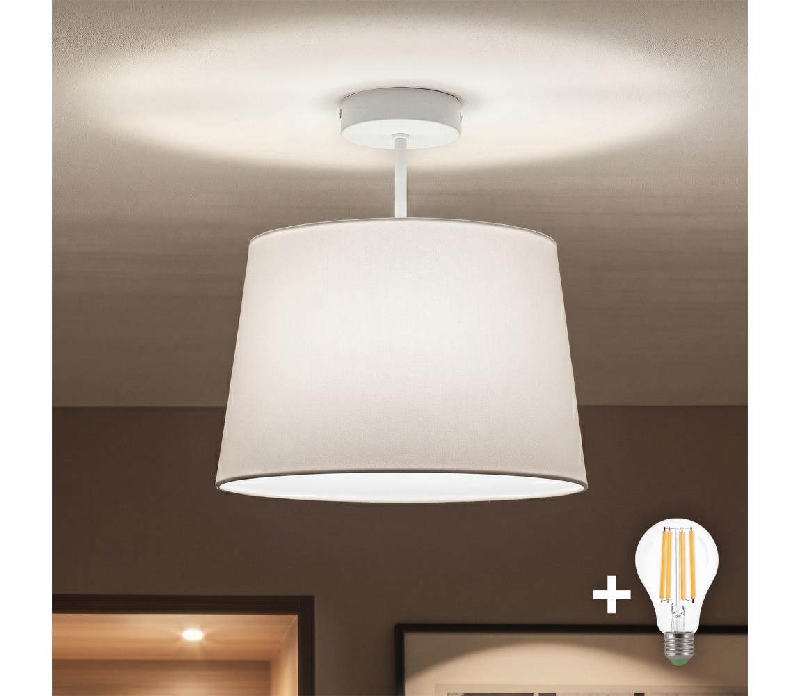 Brilagi - LED Prisadený luster CERIA 1xE27/60W/230V pr. 30 cm biela BG3992+EG781035
