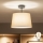 Brilagi - LED prisadený luster CERIA 1xE27/60W/230V pr. 30 cm čierna/béžová
