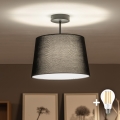 Brilagi - LED Prisadený luster CERIA 1xE27/60W/230V pr. 30 cm čierna