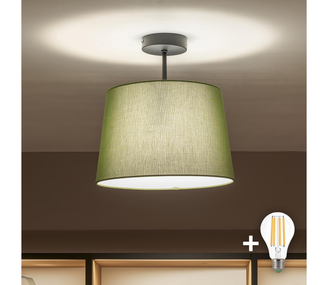 Brilagi - LED prisadený luster CERIA 1xE27/60W/230V pr. 30 cm čierna/zelená BG3989+EG781039