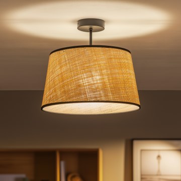 Brilagi - LED prisadený luster CERIA 1xE27/60W/230V pr. 35 cm čierna/béžová