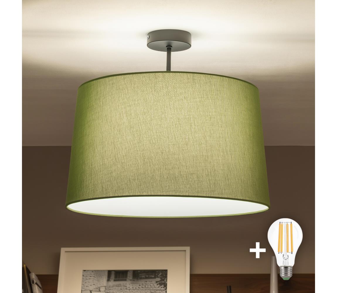 Brilagi - LED prisadený luster CERIA 1xE27/60W/230V pr. 45 cm čierna/zelená BG3989+EG781045