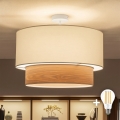 Brilagi - LED prisadený luster CERIA 1xE27/60W/230V pr. 50 cm biela/béžová