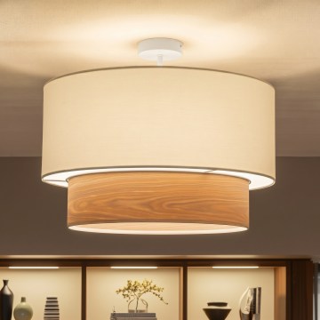 Brilagi - LED prisadený luster CERIA 1xE27/60W/230V pr. 50 cm biela/béžová