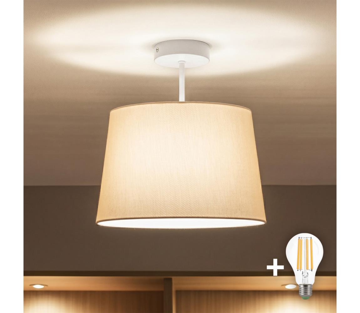 Brilagi - LED prisadený luster CERIA 1xE27/60W/230V priemer 30 cm biela/béžová BG3992+EG781037