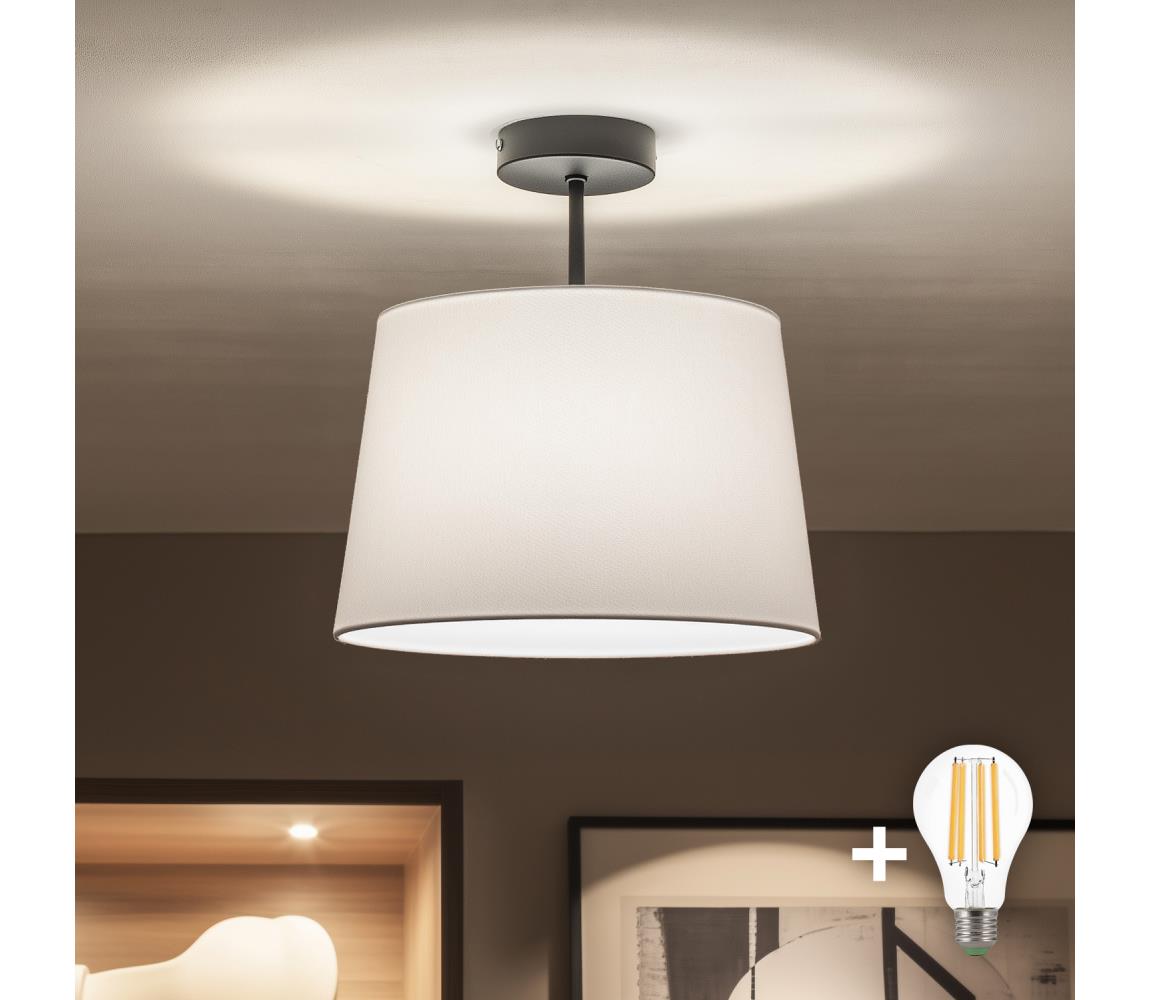 Brilagi - LED prisadený luster CERIA 1xE27/60W/230V, priemer 30 cm, čierna/biela BG3989+EG781035