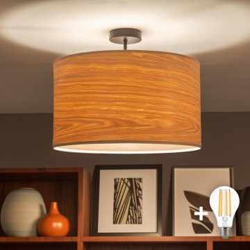 Brilagi - LED prisadený luster CERIA 1xE27/60W/230V, priemer 45 cm, čierna/béžová