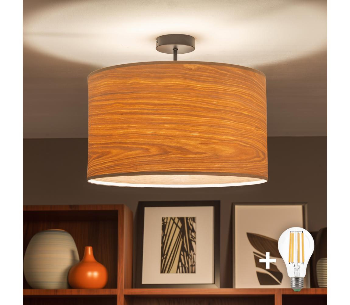Brilagi - LED prisadený luster CERIA 1xE27/60W/230V, priemer 45 cm, čierna/béžová BG3989+EG781087