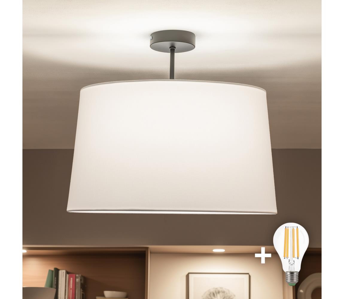 Brilagi - LED Prisadený luster CERIA 1xE27/60W/230V priemer 45 cm čierna/biela BG3989+EG781041
