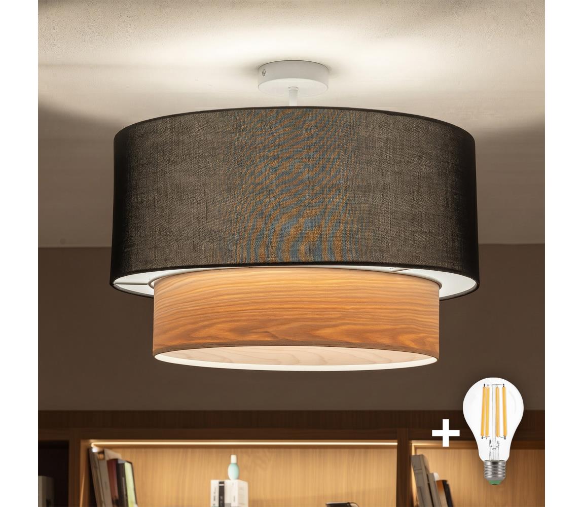Brilagi - LED prisadený luster CERIA 1xE27/60W/230V priemer 50 cm biela/čierna/béžová BG3992+EG781091