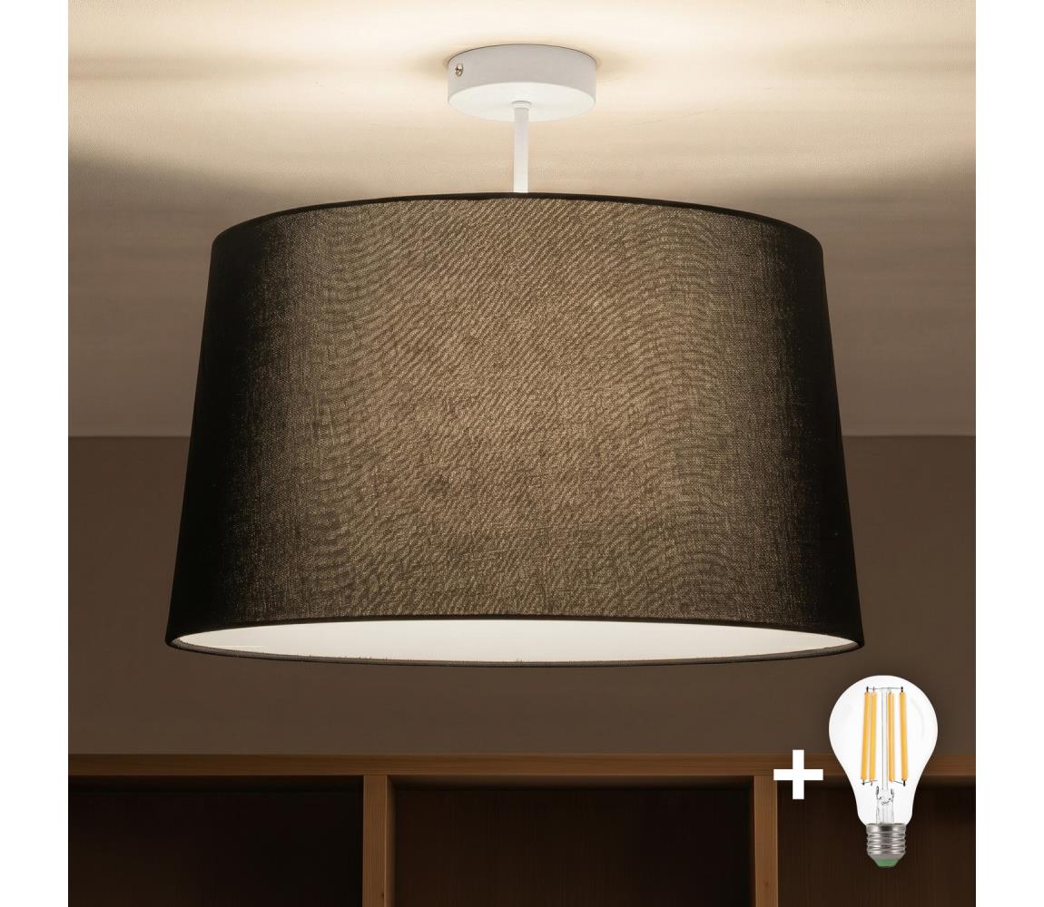 Brilagi - LED prisadený luster CERIA 1xE27/60W/230V Ø 45 cm biela/čierna BG3992+EG781044