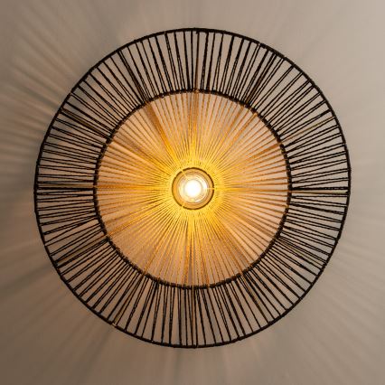 Brilagi - LED Prisadený luster CERIA BOHO 1xE27/40W/230V pr. 50 cm čierna/hnedá