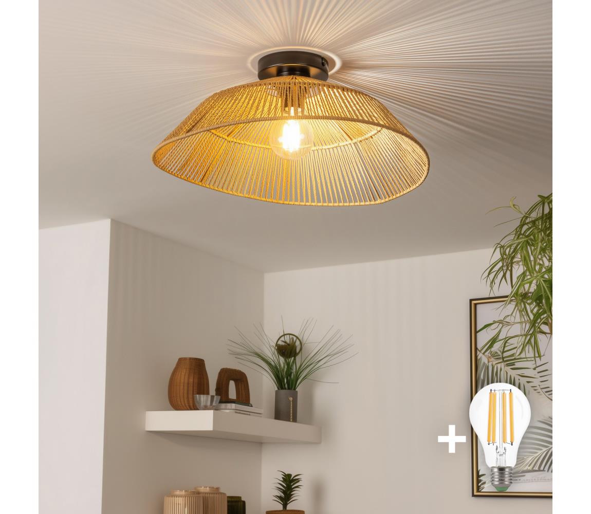Brilagi - LED Prisadený luster CERIA BOHO 1xE27/40W/230V pr. 50 cm hnedá BG3988+EG781097