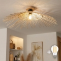 BRILAGI - LED Prisadený luster CERIA BOHO 1xE27/40W/230V priemer 100 cm bambus/dub