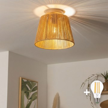 Brilagi - LED prisadený luster CERIA BOHO 1xE27/40W/230V priemer 28 cm hnedá/dub