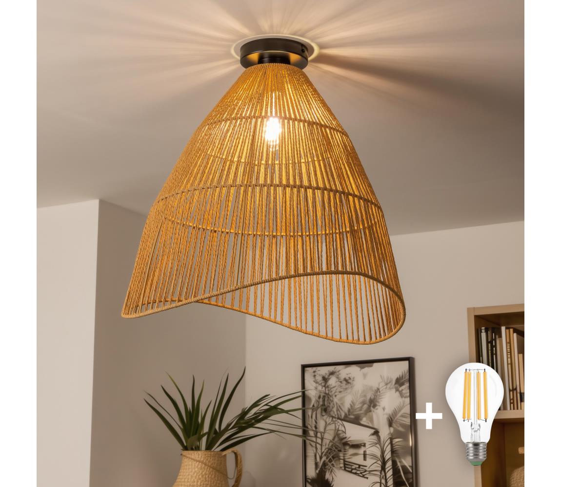 Brilagi - LED prisadený luster CERIA BOHO 1xE27/40W/230V priemer 70 cm hnedá BG3988+EG781103