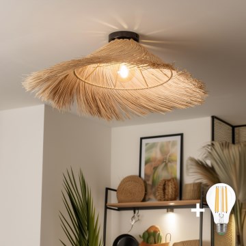 Brilagi - LED prisadený luster CERIA BOHO 1xE27/40W/230V priemer 70 cm ratanový