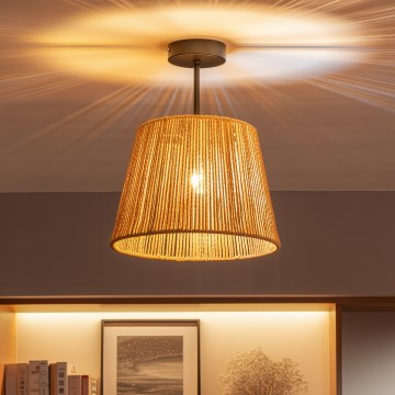 Brilagi - LED prisadený luster CERIA BOHO 1xE27/60W/230V pr. 28 cm čierna/hnedá