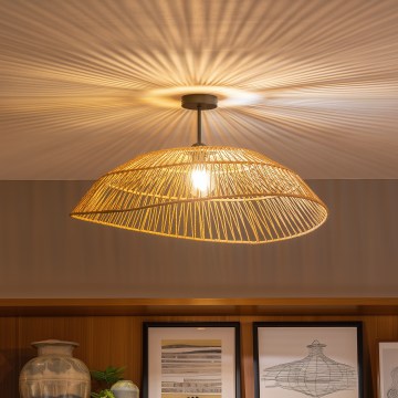 Brilagi - LED prisadený luster CERIA BOHO 1xE27/60W/230V pr. 70 cm čierna/hnedá