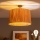 Brilagi - LED Prisadený luster CERIA BOHO 1xE27/60W/230V priemer 50 cm čierna/rafia