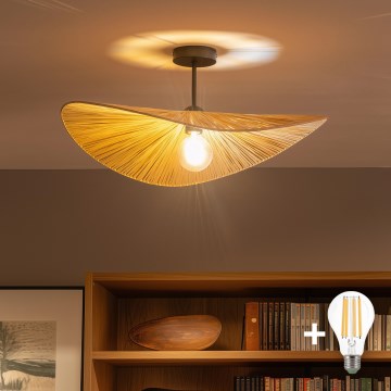 Brilagi - LED prisadený luster CERIA BOHO 1xE27/60W/230V priemer 60 cm čierna/béžová