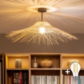 BRILAGI - LED prisadený luster CERIA BOHO 1xE27/60W/230V priemer 70 cm čierna/béžová