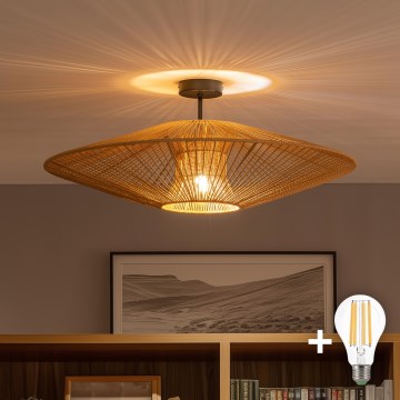 Brilagi - LED prisadený luster CERIA BOHO 1xE27/60W/230V priemer 70 cm čierna/hnedá