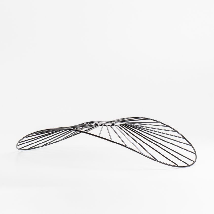 Brilagi - LED Prisadený luster CERIA WIRE 1xE27/40W/230V 40x56 cm čierna/dub