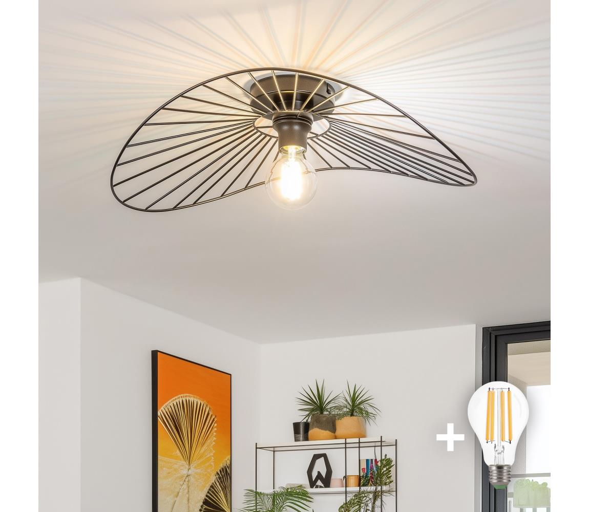 Brilagi - LED prisadený luster CERIA WIRE 1xE27/40W/230V 40x56 cm čierna BG3988+EG300148