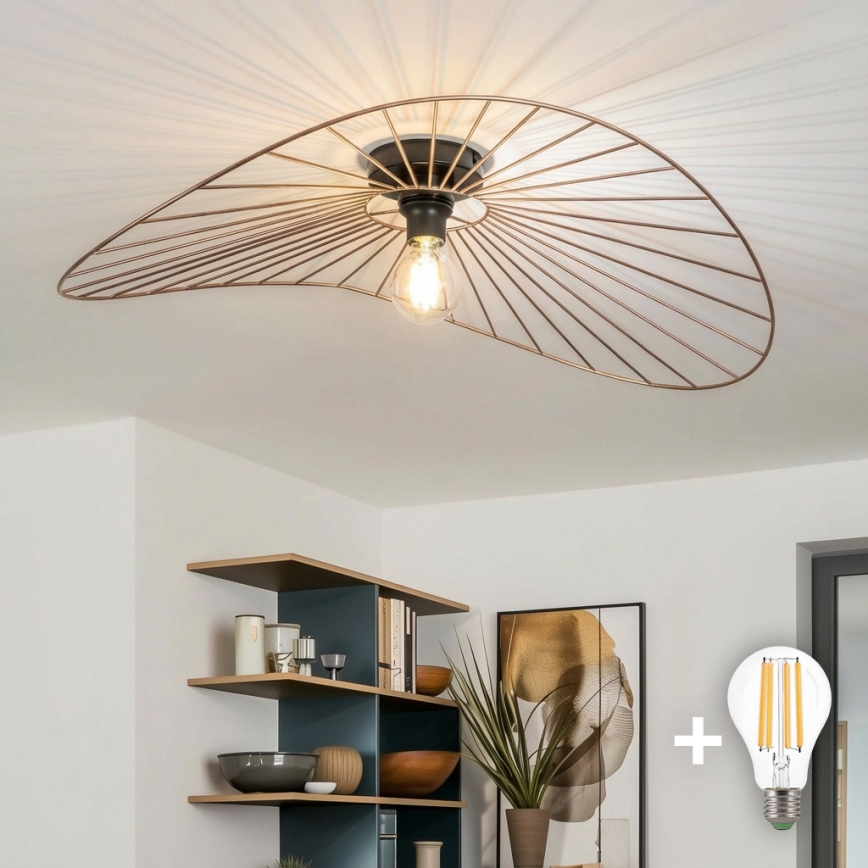 Brilagi - LED Prisadený luster CERIA WIRE 1xE27/40W/230V 60x80 cm bronz