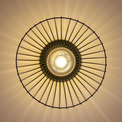 Brilagi - LED prisadený luster CERIA WIRE 1xE27/40W/230V pr. 21 cm čierny